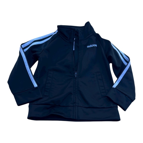 adidas Other - Adidas Boys Black Sporty Soccer Zip Front Jacket with White Accents::